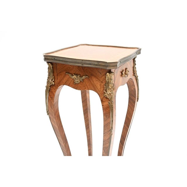 Antique French Inlaid Side Table, 1900s For Sale - Image 9 of 10
