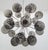 Italian sputnik chandelier with 24 smoky Murano glass globes mounted on polished nickel finish frame / Made in Italy 24...