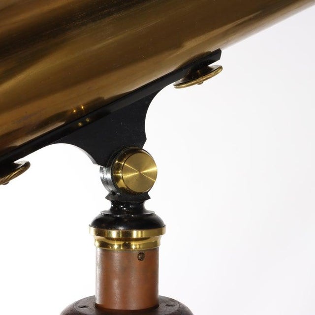 Wood Antique French A. Bardou Brass Telescope With Mahogany Tripod C1880 For Sale - Image 7 of 14