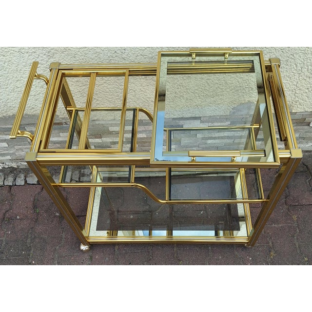 Vintage French Serving Trolley, 1970s For Sale - Image 11 of 12