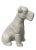 Late 20th Century Sitting Schnauzer Pup Dog in Snow White Porcelain For Sale - Image 12 of 12