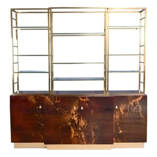Lacquered Bookcase attributed to Guy Lefèvre for Maison Jansen, 1970s For Sale