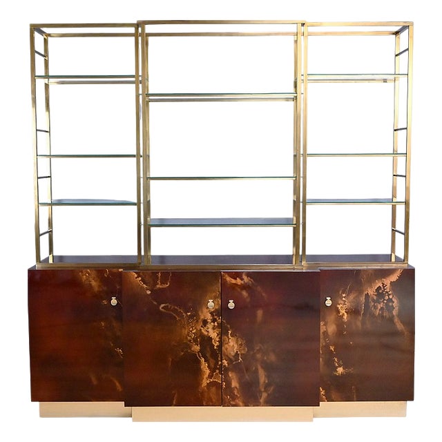 Lacquered Bookcase attributed to Guy Lefèvre for Maison Jansen, 1970s For Sale