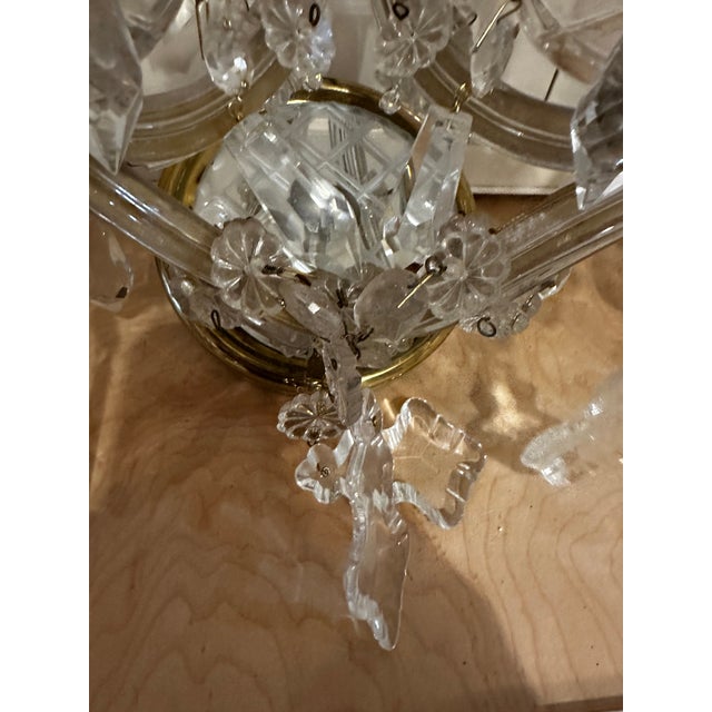 Old Lights On is pleased to offer this awesome pair of Maria Theresa wall sconces with mirrored backs. Wired and ready to...