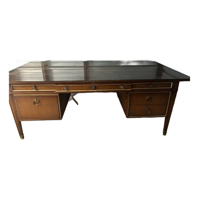 Vintage Stow & Davis Executive Desk and Console For Sale