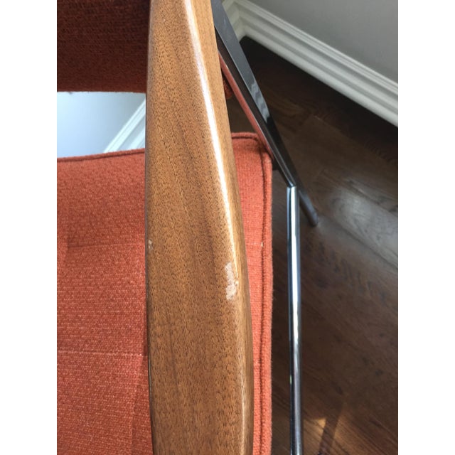 Wood Milo Baughman Attributed Chrome and Walnut Dining Chairs - Set of 8 For Sale - Image 7 of 10