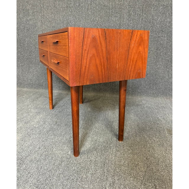 Mid-Century Modern Vintage Mid Century Danish Modern Teak Entry Way Chest - Console by Kai Kristiansen For Sale - Image 3 of 9