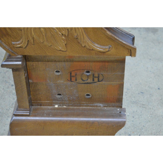 Henredon Charles X Empire King Size Burlwood Sleigh Bed For Sale - Image 14 of 17