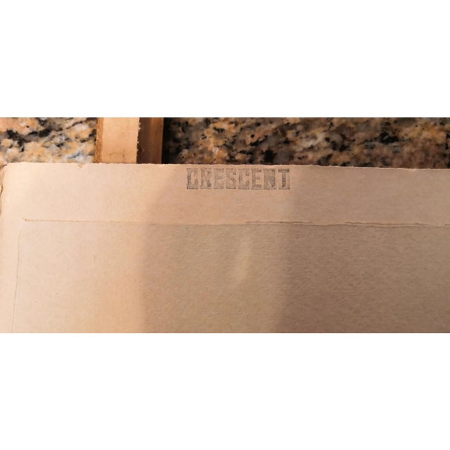 Mid-Century Italian Chinoiserie Watercolor Faux Bamboo Framed Art For Sale In Los Angeles - Image 6 of 10