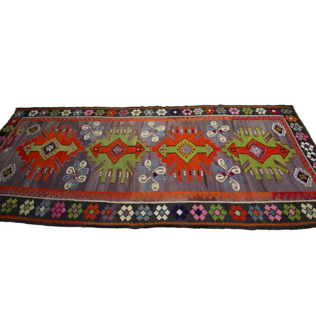 Vintage Kilim Rug For Sale - Image 4 of 7