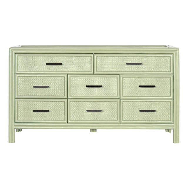 Bermuda Eight-Drawer Dresser - Celery Green For Sale