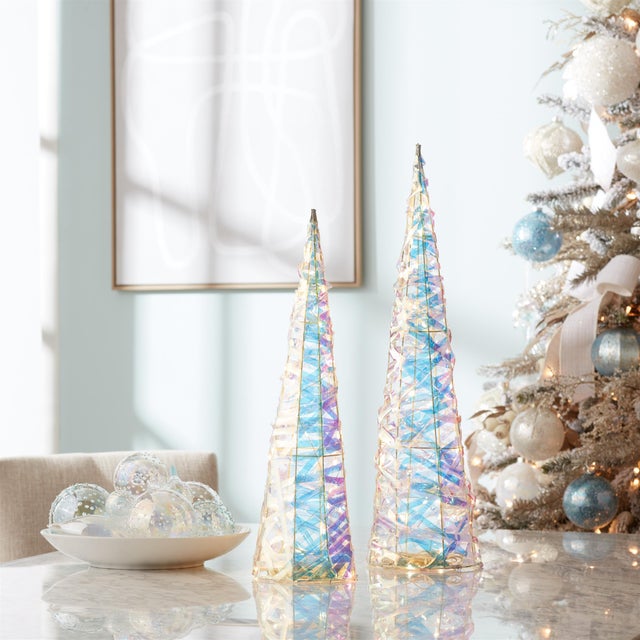 Contemporary Iridescent LED Tree (Set of 2) For Sale - Image 3 of 5