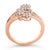 14K Rose Gold Plated .925 Sterling Silver 1/2 Cttw Diamond Scatter Composite Bypass Ring (I-J Color, I1-I2 Clarity) - Size 10 For Sale In New York - Image 6 of 7