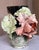 French majolica barbotine vase with applied flowers, made by Edouard Gilles in Paris in the early 1880's. Edouard Gilles,...