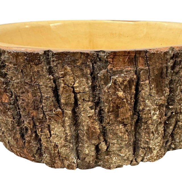 2020s Turned Ash Wood Bowl For Sale - Image 5 of 8