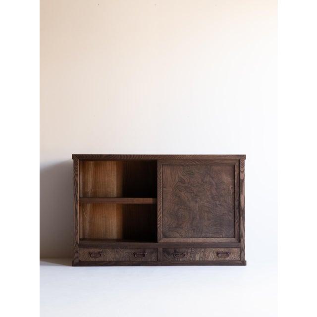 Early 20th Century Japanese Antique Tansu Cabinet/ Wabi-Sabi / Taishō–Shōwa Period 1910-40s For Sale - Image 5 of 18