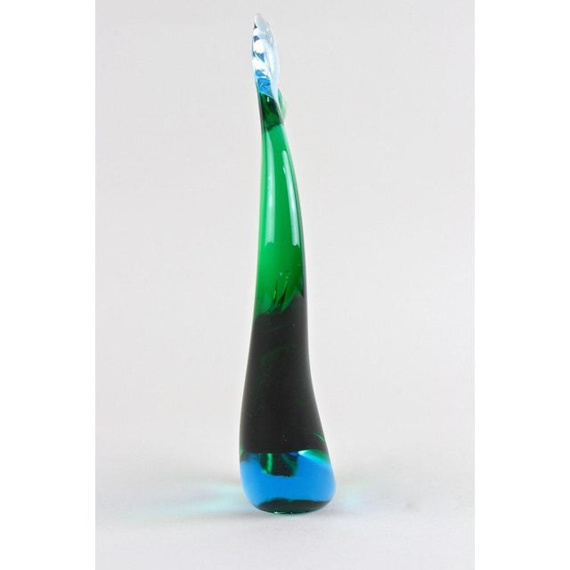 Glass Mid-Century Murano Glass Fish Sculpture in Blue and Green Tones, Italy, 1970 For Sale - Image 7 of 18