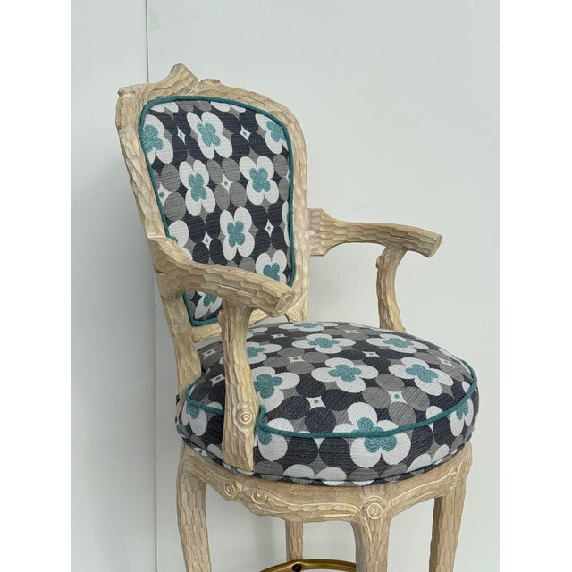 1980s Set of Four Faux Bois Twig Bar Stools For Sale - Image 9 of 12