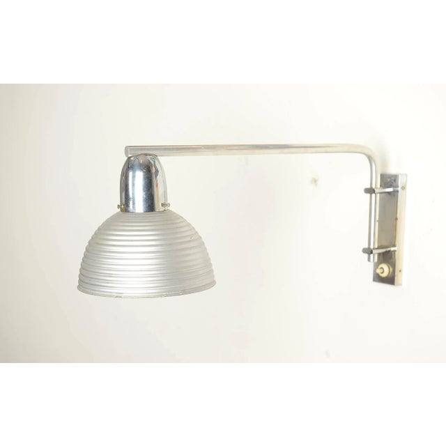 Bauhaus Mercury Glass Mounted Wall Lamp, 1930s, in Very Good conditions. Designed 1920 to 1949 European Plug (up to...