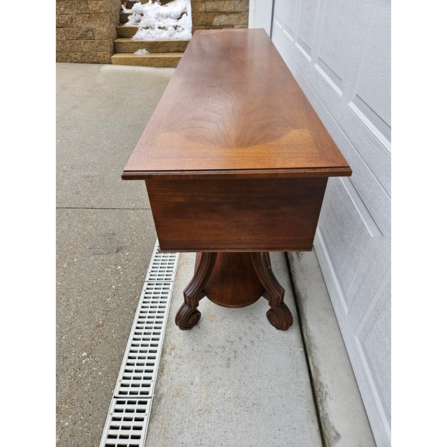 Wood Jacobean Victorian Revival Sideboard by Fancher For Sale - Image 7 of 16