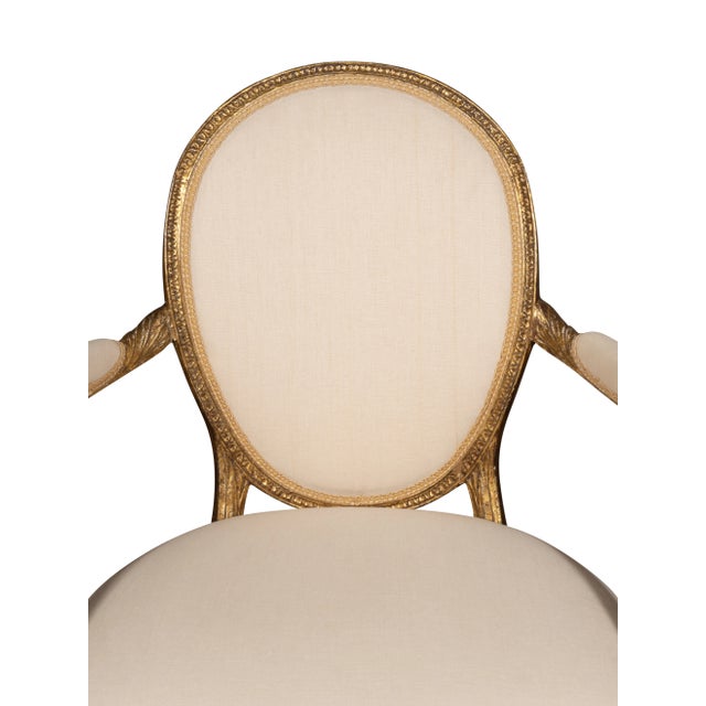 Gold George III Giltwood Armchairs For Sale - Image 8 of 11