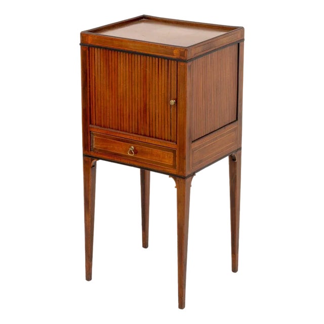 Hepplewhite Mahogany Bedside Table, C. 1800 For Sale