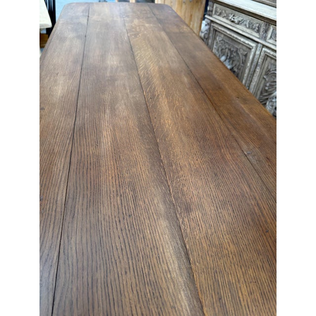 Early 20th Century Cloth Merchant's Table in Oak For Sale - Image 9 of 10