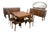 Art Deco Rosewood & Marble Dining Room Set, 1930s, Set of 10 For Sale