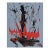 Fire Shaman Original Acrylic Painting Black and Red on Gray For Sale