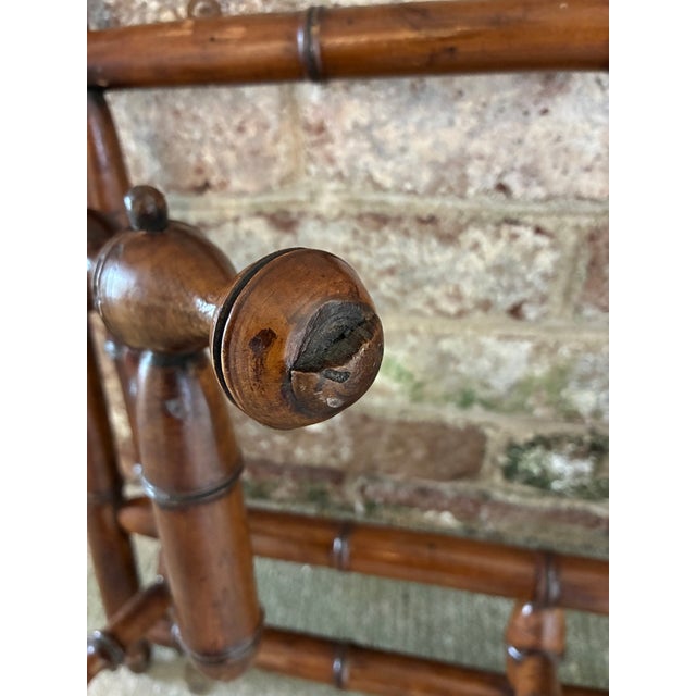 Late 19th Century French Faux Bamboo Wall Mounted Coat Rack For Sale - Image 14 of 18