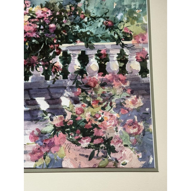 Paint Late 20th Century Original Signed Marilyn Simandle Painting Parisian Landscape For Sale - Image 7 of 10