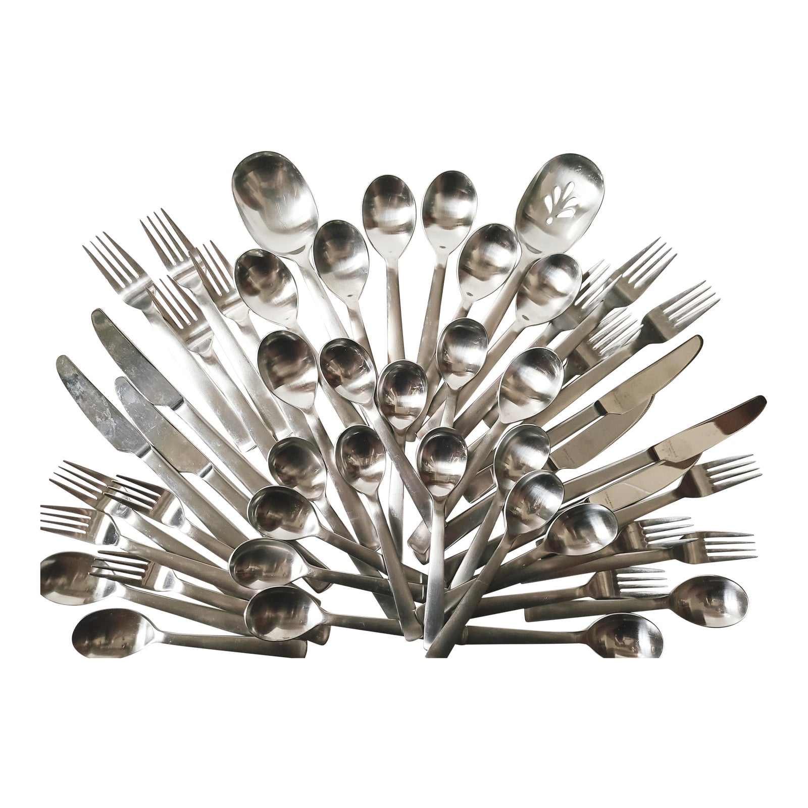 Robert Welch Svenska Satin Stainless Flatware Set 49 Piece Set Chairish