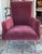 Design Plus Gallery presents a Burgundy Silk Velvet Accent Chair from Julia Katrine Designs. The chair was custom designed...