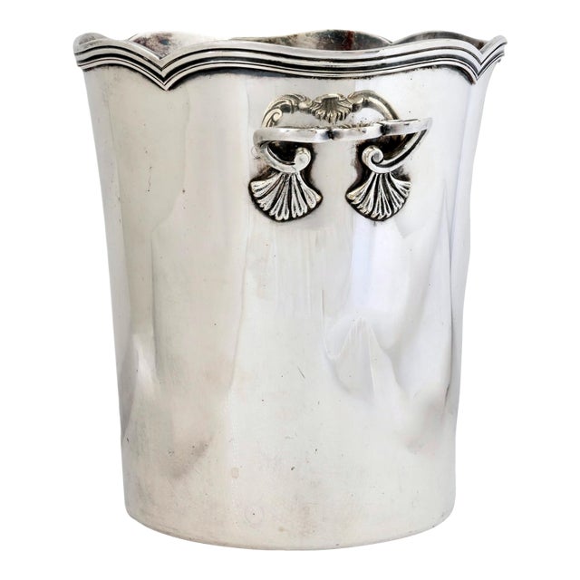 Antique French Silverplate Champagne Bucket For Sale