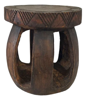 Vintage African Baga Stool Guinea-Bissau 13" H by 13" W
