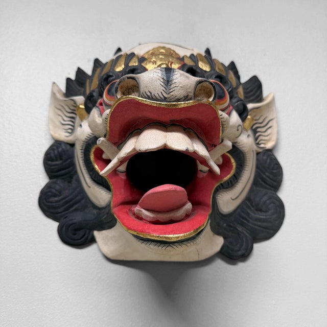 1980s Wooden Barong Mask Wall Decoration, 1980s, Indonesia For Sale - Image 5 of 10