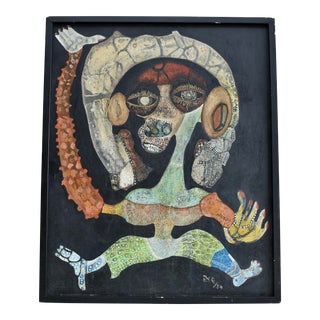 Gonzalo Sebastian De Erice, Figure, 1974, Oil on Board For Sale