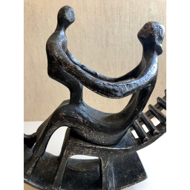 Unknown, In the style of Henry Moore, Mother and Child in Rocking Chair, c.1950s For Sale - Image 9 of 12