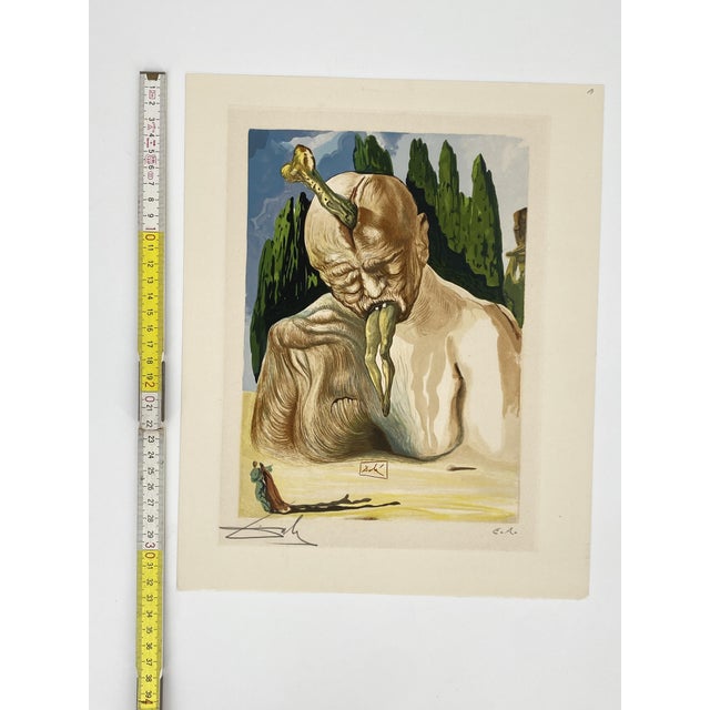 Salvador Dali, The Logician Devil from the Divine Comedy, 1960s, Woodcut For Sale - Image 10 of 12