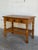 In Style of Henning Kjærnulf Oak Hallway Table With 3 Drawers and Shelf Denmark Mid-Century Modern 1960s For Sale - Image 4 of 9