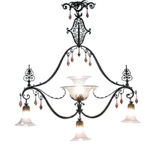 Chandelier Mod. 242 by Carlo Rizzarda, 1890s For Sale