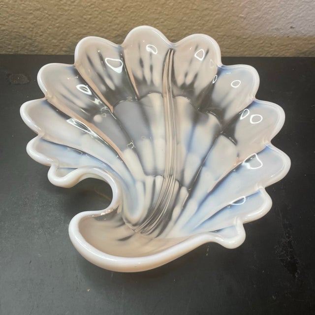 Vintage 1960's Duncan & Miller Pink Opalescent Shell Plate "Sanibel" For Sale In Dallas - Image 6 of 6