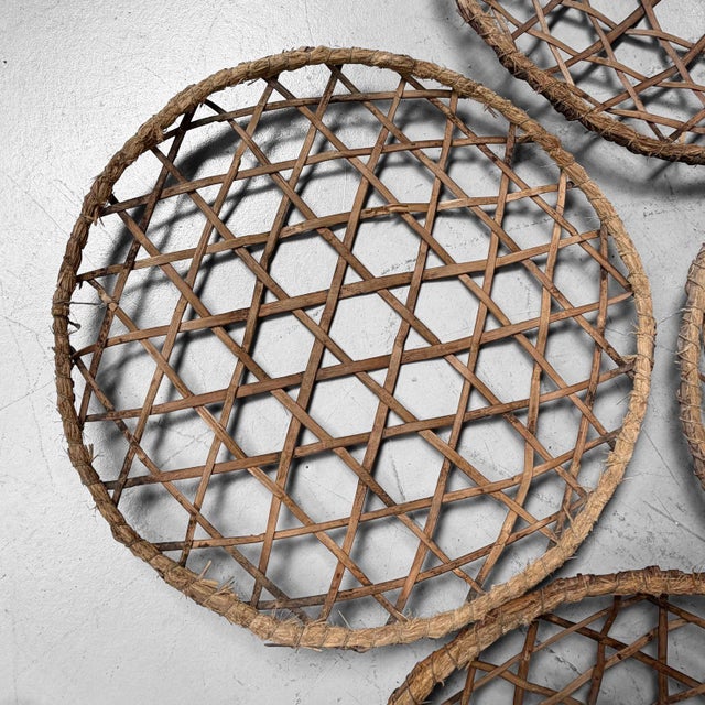 Japanese Bamboo Zaru Drying Trays, 1930, Set of 5 For Sale - Image 9 of 13