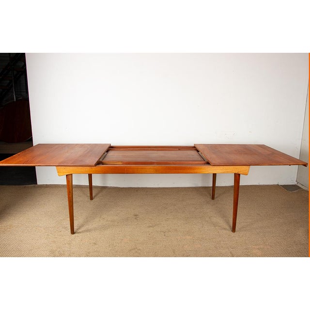 Wood Large Model 542 Extendable Table in Teak by Inger Klingenberg for France & Son, 1960s For Sale - Image 7 of 18