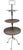 2000 - 2009 Vintage 3-Tier Dark Bronze Metal Plant Stand & Tiered Display Tower For Sale - Image 5 of 12