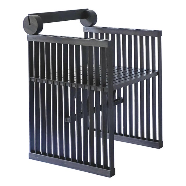 Late 20th Century Tom Shiner Ebony Chair For Sale