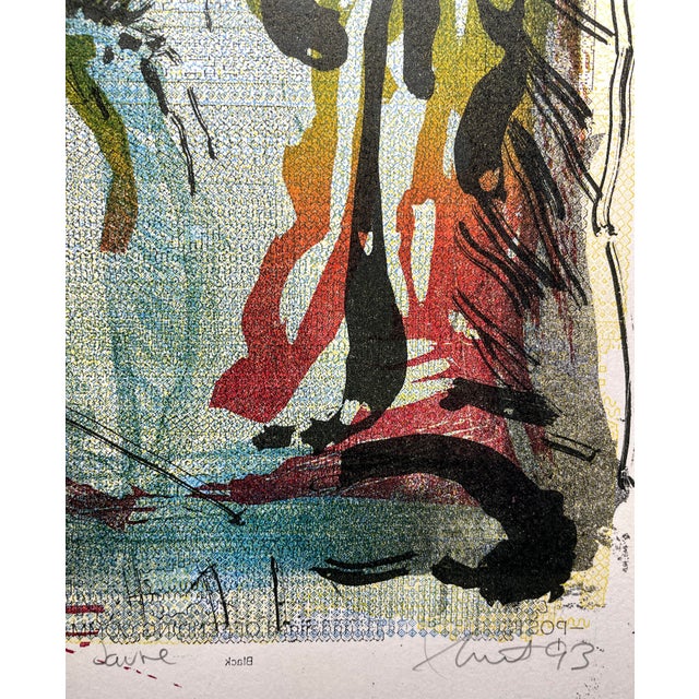 French Canadian artist Alain Fleurent (Born 1964)"Jaune (Yellow)" wood block print and lithograph on paper; pencil signed,...