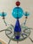 Postmodern Blue Chandelier, 1980s For Sale - Image 7 of 14