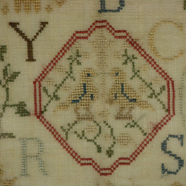 Green Antique Sampler, 1805, Elizabeth Gregory, Ackworth School For Sale - Image 8 of 18