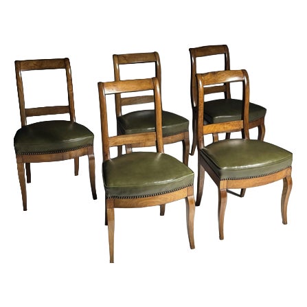 French Dining Chairs, Set of 5 For Sale